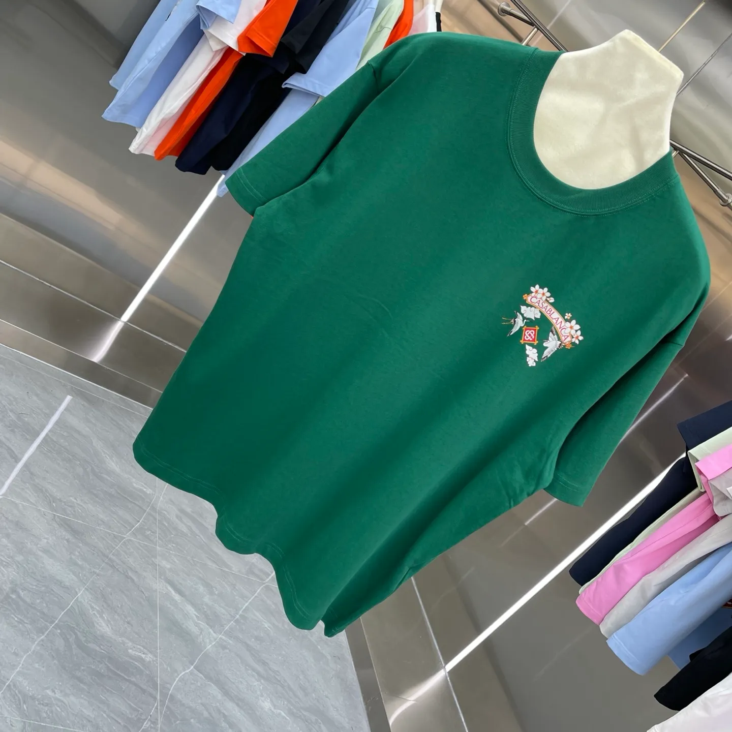 New Arrival Casablanca Classic Series T ～ ， ， 。 ， Classic ， In Stock ！ ：White Black Green Gray Light Green Blue Royal Blue Orange（8 ） Size：S M L XL XXL